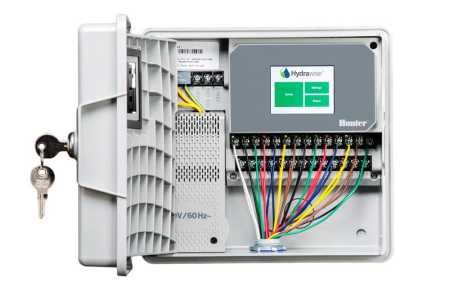 HUNTER PHC-2401-E, WiFi Steuergerät, 24 Stationen Aussensteuergerät mit Hydrawise, mit internem Trafo