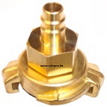 Compressed air couplings made of brass