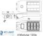 Preview: LED Fluter, Strassenleuchte 120W mit Linsen