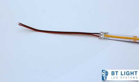 LED Band Anschlussstecker 2pol, 15cm, Anschluss für LED COB Streifen