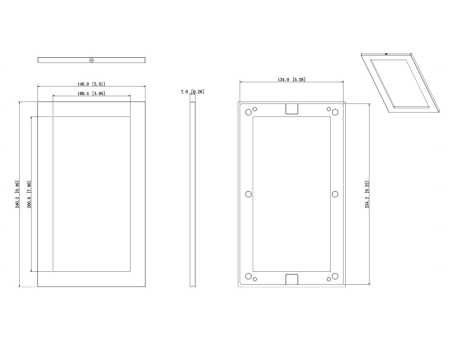 Einbaublende/-Rahmen für Türsprechanlage, für 2 Module