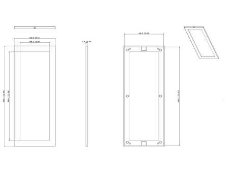 Einbaublende/-Rahmen für Türsprechanlage, für 3 Module