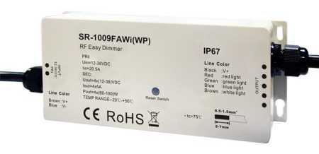 RGB+W WiFi & Funk-Controller Wasserdicht SR-1009FAWiWP