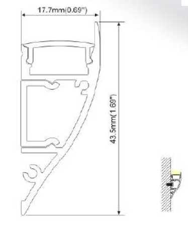 Aluminium LED Profil BT-LL-ALP062