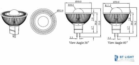 LED Leuchtmittel, 7W, GU5,3 CREE XB-D