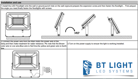 50W LED Fluter modern und Slim Gehäuse, LED Außenstrahler, Scheinwerfer, IP65