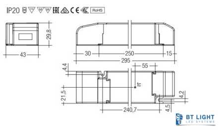 Tridonic, LED Treiber 24V 100W Dimmbare Konstantspannungstreiber, LCA 100W 24V one4all SC PRE