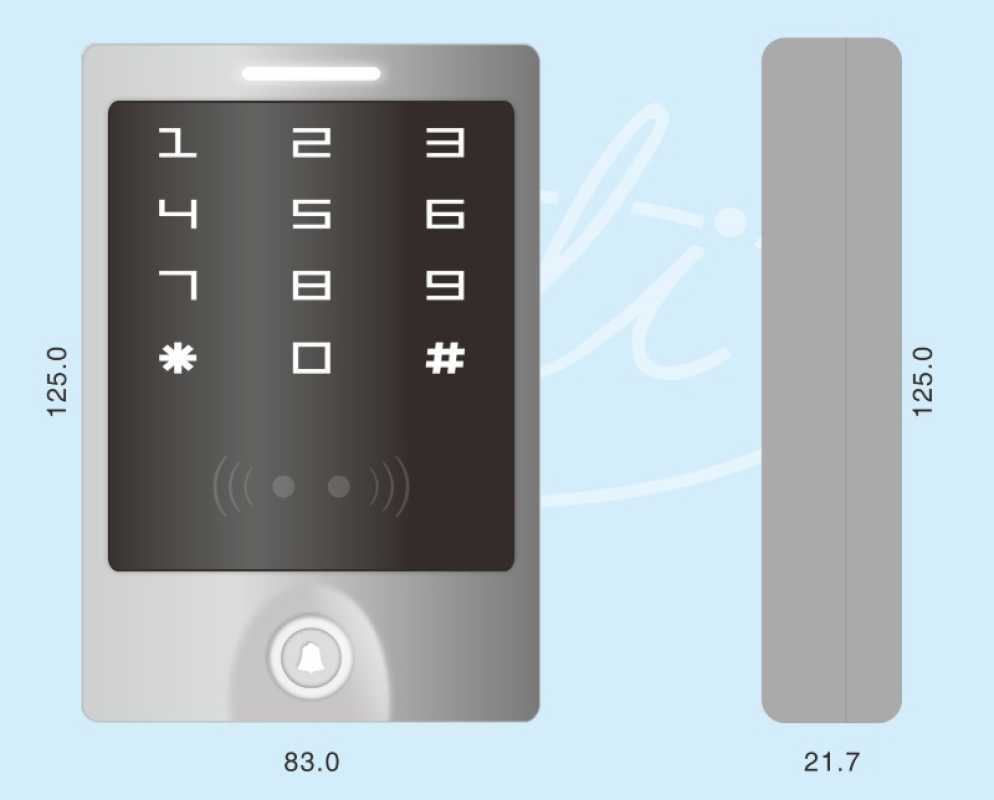 Code lock, standalone access control, keypad, keypad, waterproof IP 65, touch