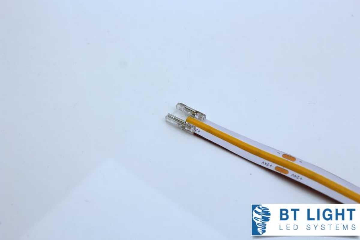 LED Band Steckverbinder 2pol Verlängerung für LED COB Streifen