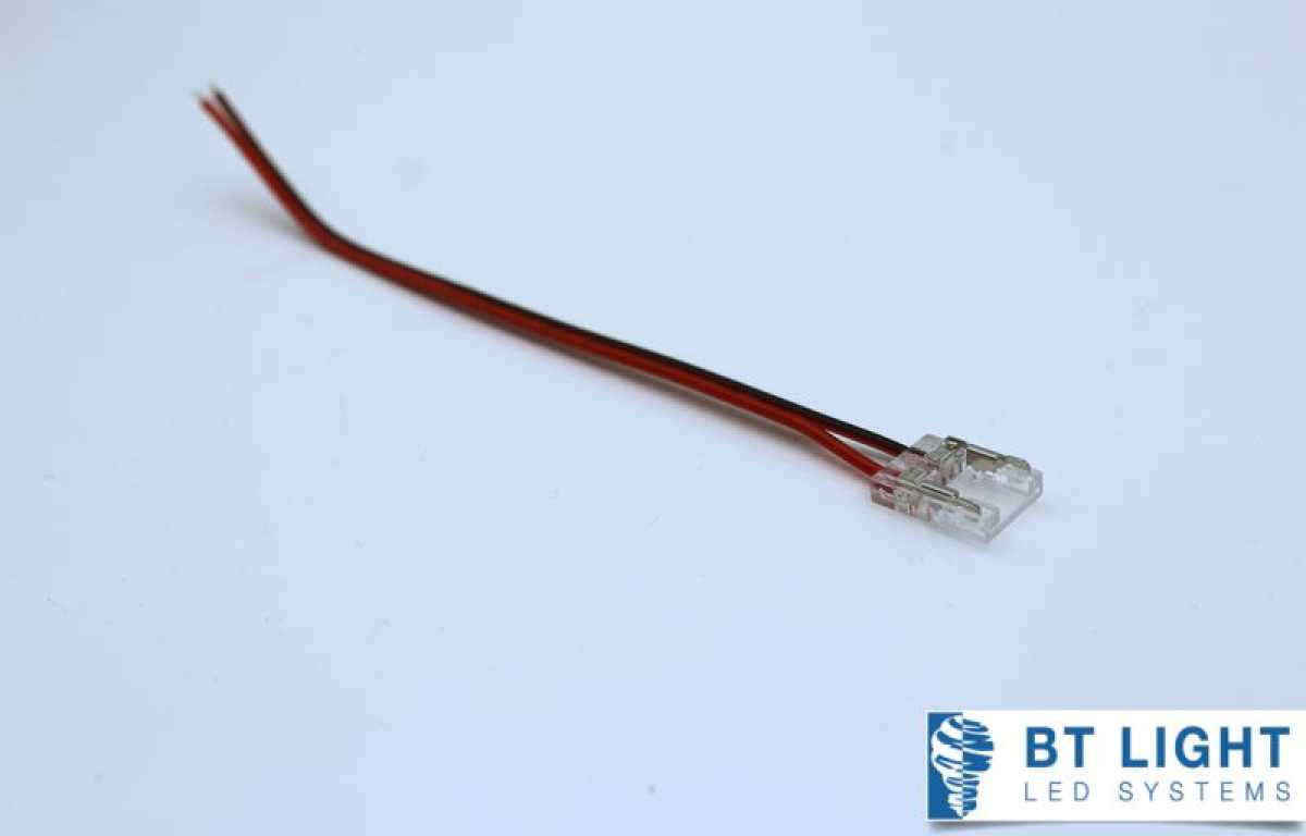 LED Band Anschlussstecker 2pol, 15cm, Anschluss für LED COB Streifen