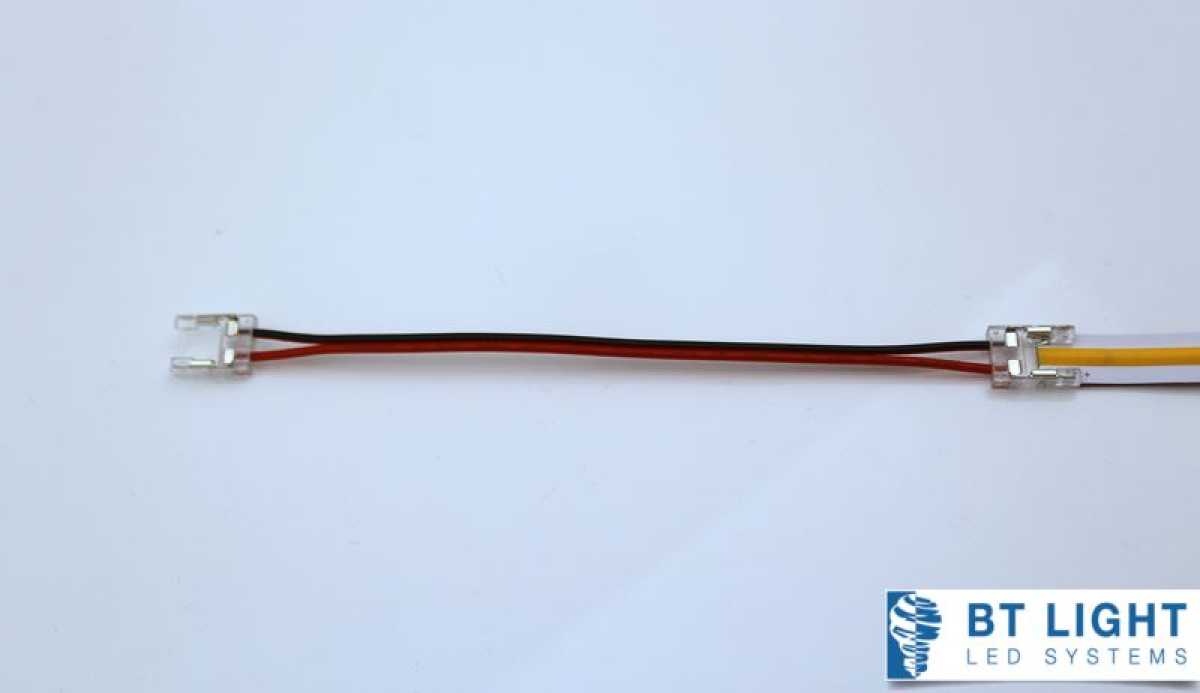 LED Band Steckverbinder 2pol, 15cm Kabel, Verlängerung für LED COB Streifen
