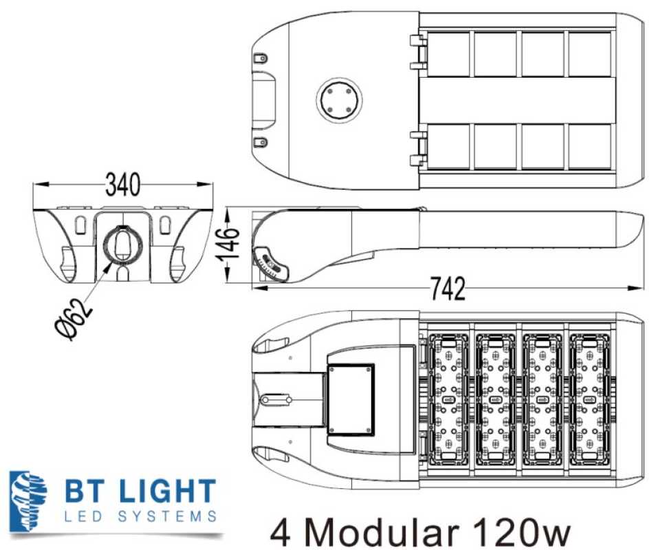 LED Fluter, Strassenleuchte 120W mit Linsen