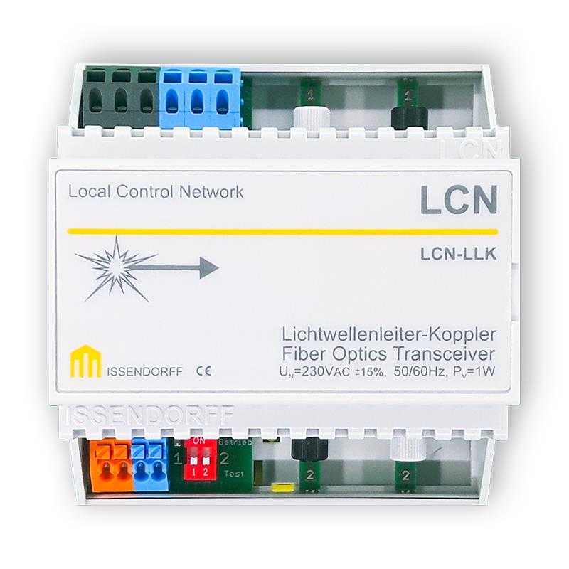 Lichtwellenleiterkoppler für Kunststoffkabel für die Hutschiene, LCN-LLK