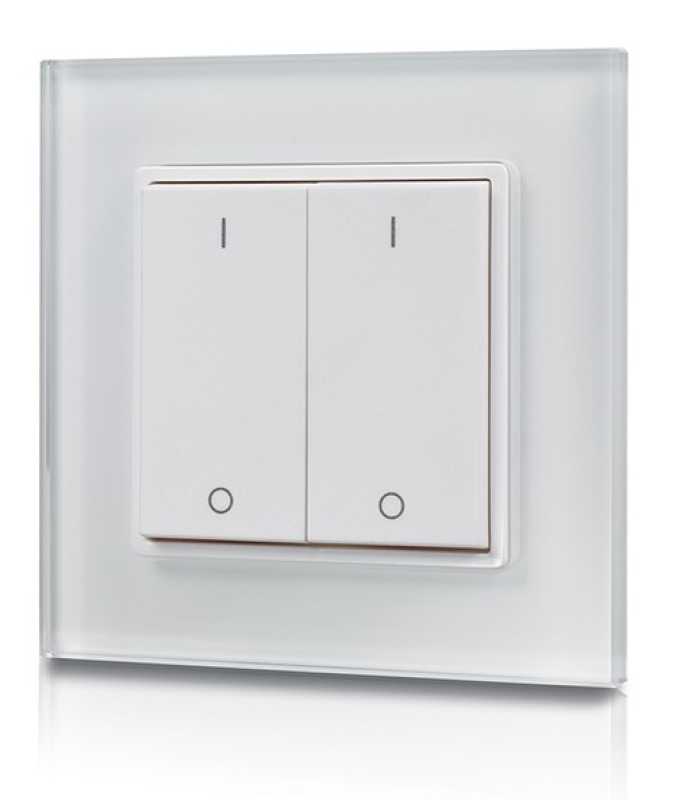 2 Zonen Wandbefestigung - Fernbedienung, Drucktaster RF LED Dimmer SR-2833K2