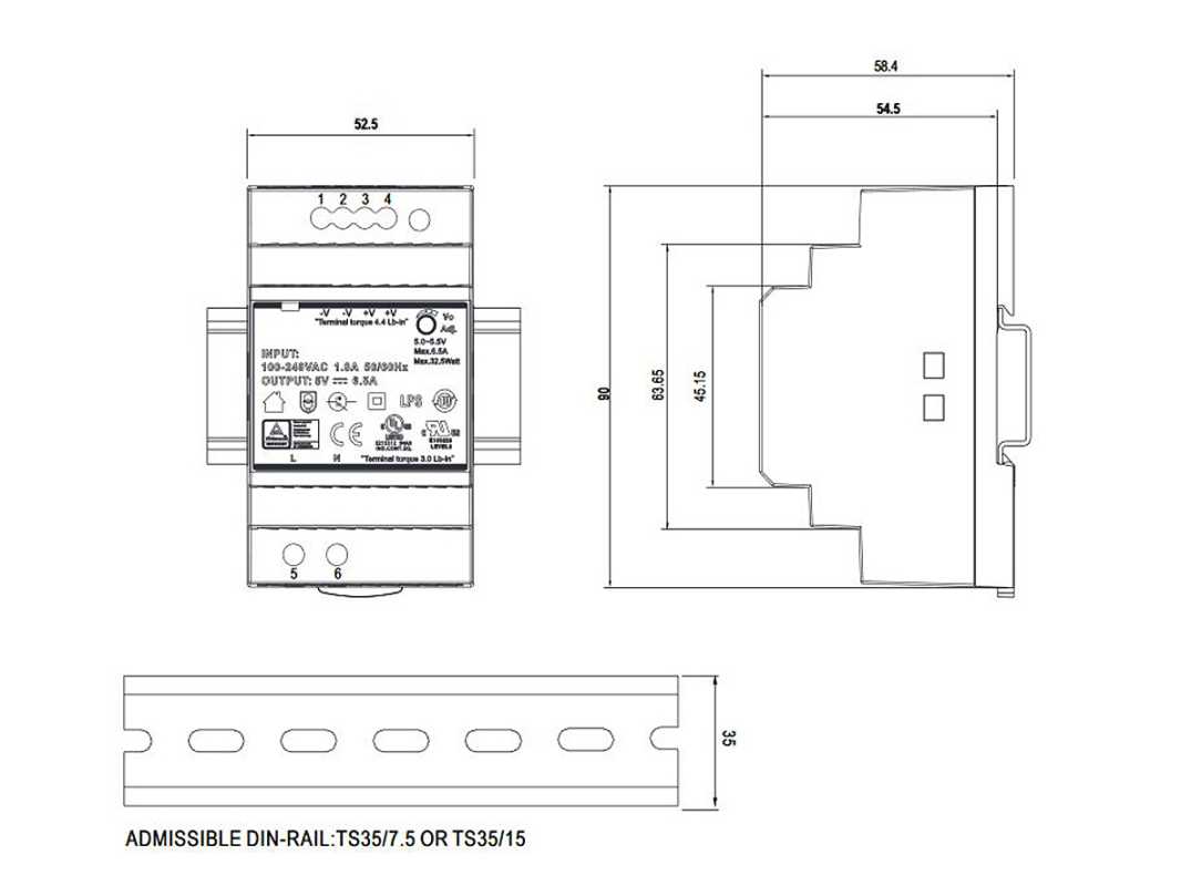 Netzteil 24VDC/2,5A, T-NT 2500-H