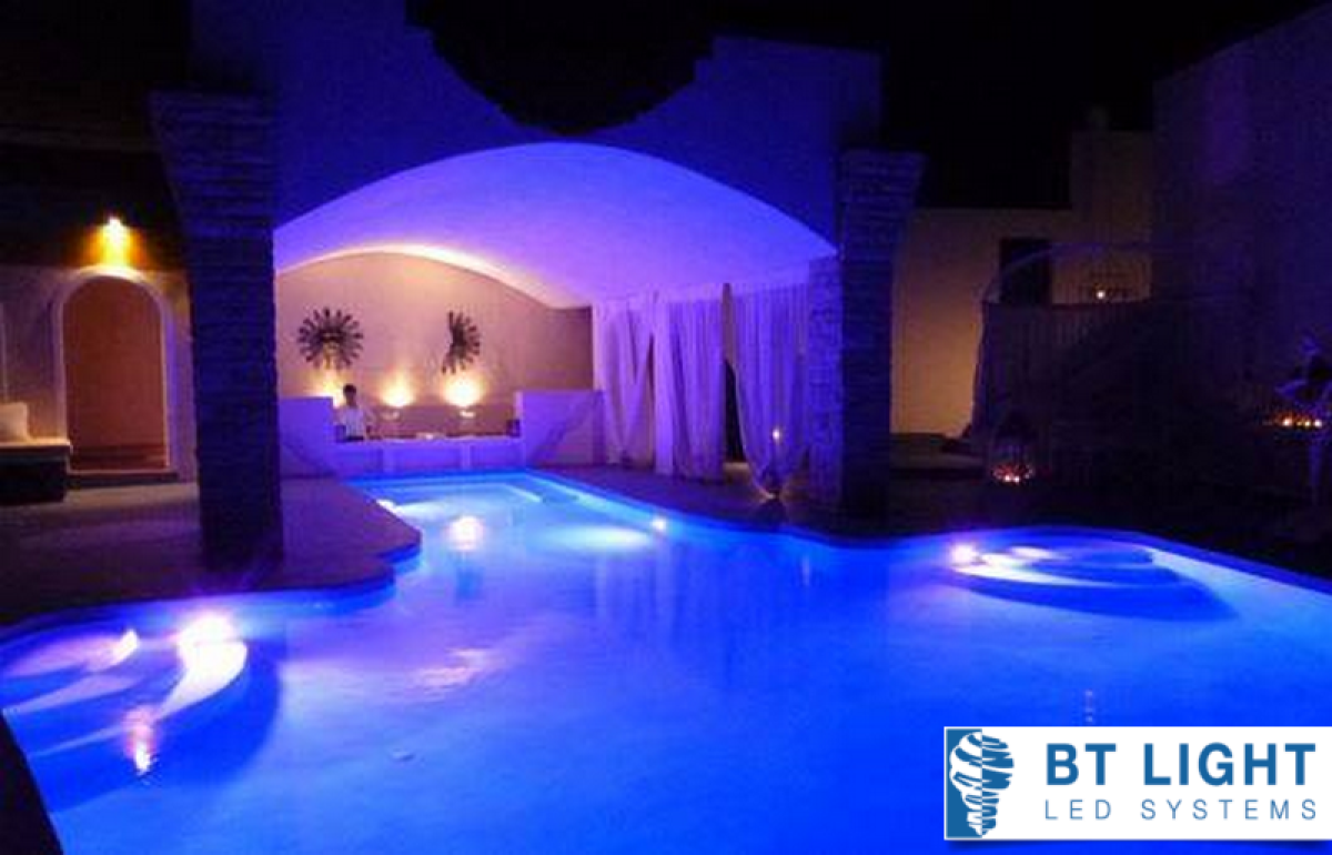 LED Unterwasser Pool Leuchte RGB 120W IP68, Edelstahl 316L Marine