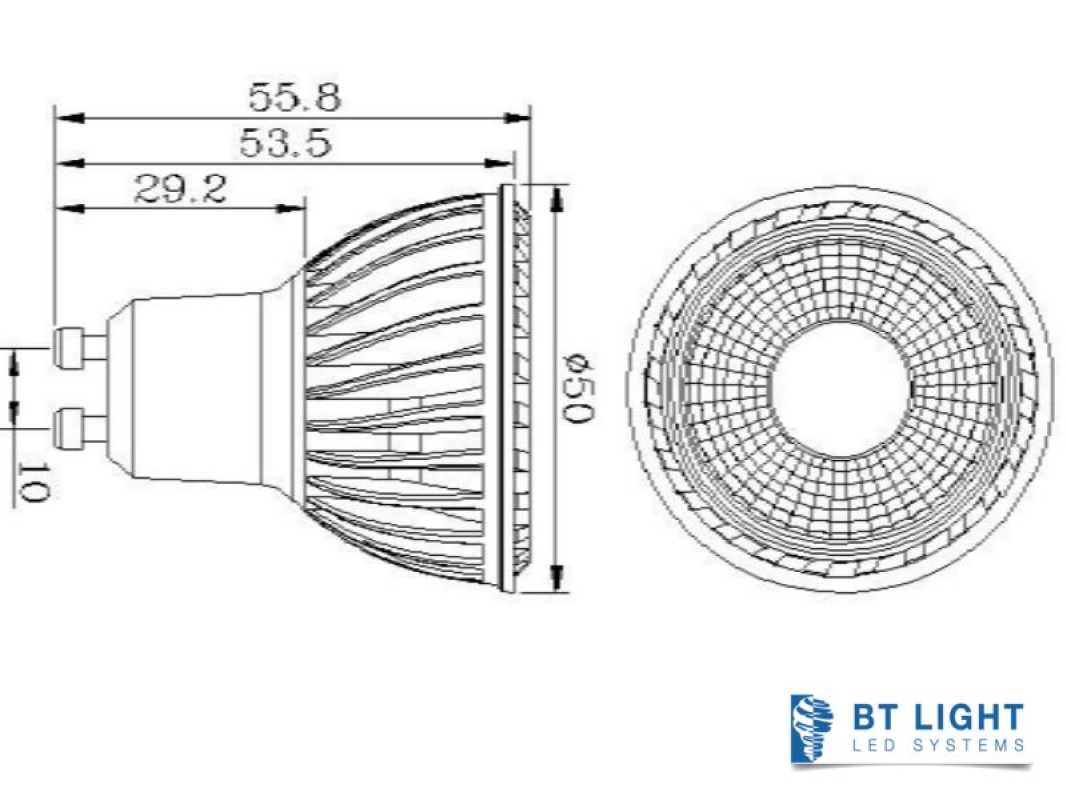 LED Leuchtmittel, 3W, GU10, COB