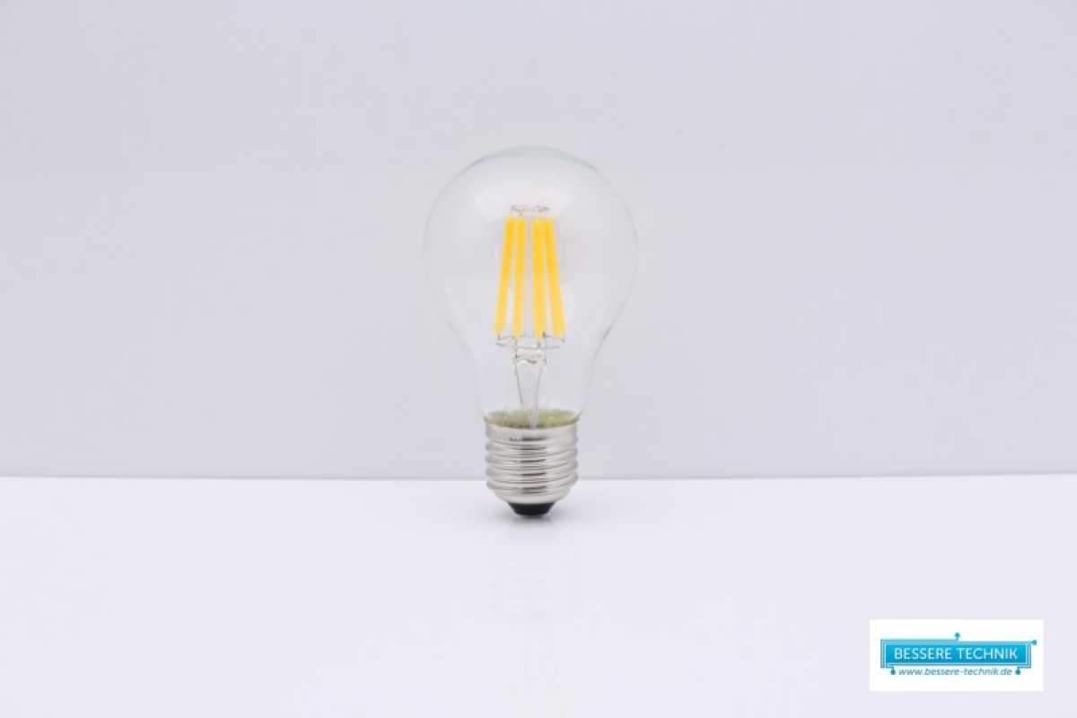 LED Leuchtmittel, 8W Dimmbar, 360° E27 LED Filament bulb A60