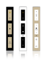 Glas-Tastenfeld mit 6 Tasten, Corona®-Licht, Temperatur-Messung und IR-Fernsteuerung in schwarz, LCN-GT6LB