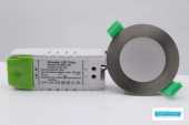 LED Downlight Einbaustrahler, 10W, IP44, klein und kompakt, satin chrom